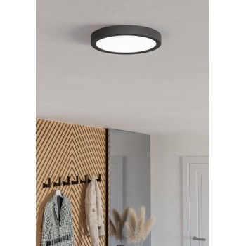 Plafoniera LED FUEVA 6 negru Eglo 901298, D21.1 cm, 11.5W