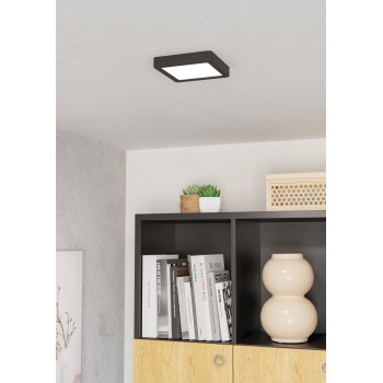 Plafoniera LED FUEVA 6 negru Eglo 901302, 15x15 cm, 7W