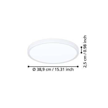 Plafoniera LED FUEVA 6 alb Eglo 901309, D38.9 cm, 17W