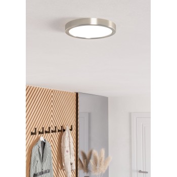 Plafoniera LED FUEVA 6 nichel satinat Eglo 901316, D21.1 cm, 11.5W
