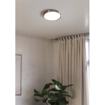 Plafoniera LED FUEVA 6 nichel satinat Eglo 901317, D27.8 cm, 14.2W
