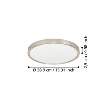 Plafoniera LED FUEVA 6 nichel satinat Eglo 901318, D38.9 cm, 17W