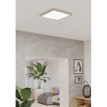 Plafoniera LED FUEVA 6 nichel satinat Eglo 901322, 29x29 cm, 13W