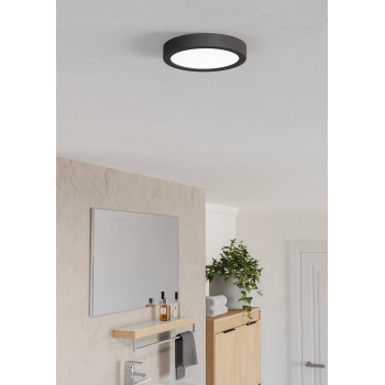 Plafoniera LED FUEVA 6 negru Eglo 901324, D16.6 cm, 7.5W