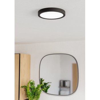 Plafoniera LED FUEVA 6 negru Eglo 901325, D21.1 cm, 11.5W