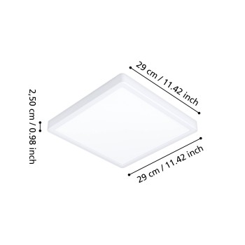 Plafoniera LED FUEVA 6 alb Eglo 901337, 29x29 cm, 13W