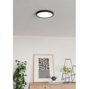 Plafoniera LED FUEVA 6-Z negru Eglo 901373, D27.8 cm, 14.3W