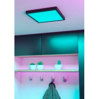 Plafoniera LED FUEVA 6-Z negru Eglo 901375, 29.5x29.5 cm, 13.5W
