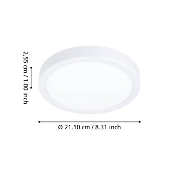 Plafoniera LED FUEVA 6-Z alb Eglo 901376, D21.1 cm, 11.2W