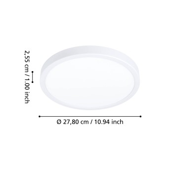 Plafoniera LED FUEVA 6-Z alb Eglo 901377, D27.8 cm, 14.3W