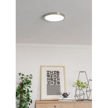Plafoniera LED FUEVA 6-Z nichel satinat Eglo 901382, D27.8 cm, 14.3W
