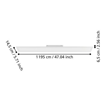 Plafoniera LED MORADILLO-R alb Eglo 901504, 119.5x14.5 cm, 28.3W