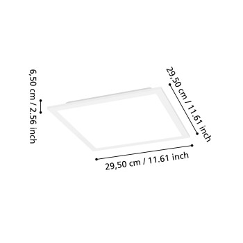 Plafoniera LED MORADILLO-Z alb Eglo 901512, 29.5x29.5 cm, 14W