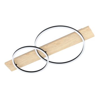 Plafoniera LED BOYAL negru/maro Eglo 901716, 78x40 cm, 12W