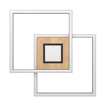 Plafoniera LED MARINELLO negru/maro Eglo 901742, 48.5x48.5 cm, 17W