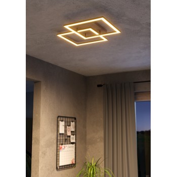 Plafoniera LED LOMALTAS-Z negru/maro Eglo 901744, 77x49.5 cm, 8W
