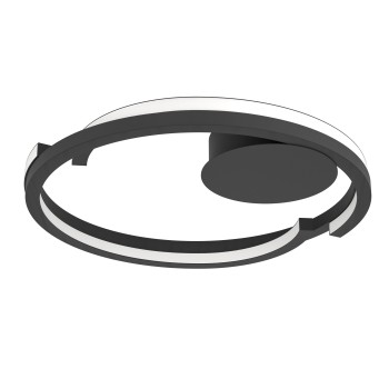 Plafoniera LED MEZZOMONTE negru Eglo 901821, D48 cm, 20W