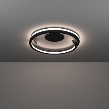 Plafoniera LED MEZZOMONTE negru Eglo 901821, D48 cm, 20W