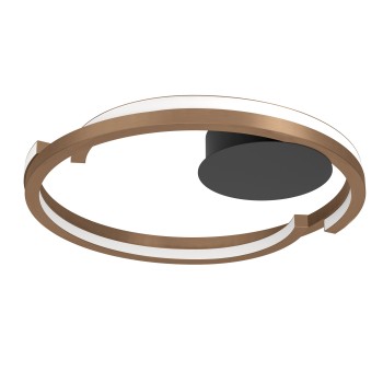 Plafoniera LED MEZZOMONTE bronz/negru Eglo 901825, D48 cm, 20W