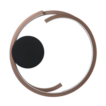 Plafoniera LED MEZZOMONTE bronz/negru Eglo 901825, D48 cm, 20W