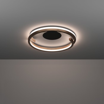 Plafoniera LED MEZZOMONTE bronz/negru Eglo 901825, D48 cm, 20W