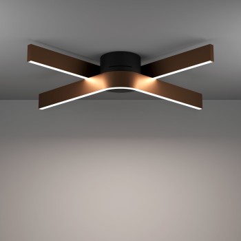 Plafoniera LED FOLCINO-Z bronz/negru Eglo 901863, 64x40 cm, 18W