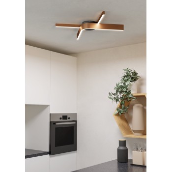 Plafoniera LED FOLCINO-Z bronz/negru Eglo 901863, 64x40 cm, 18W