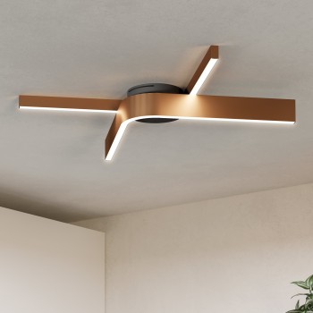 Plafoniera LED FOLCINO-Z bronz/negru Eglo 901863, 64x40 cm, 18W