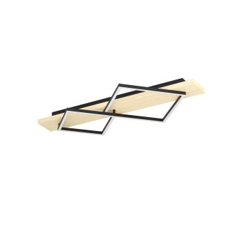 Plafoniera LED BOYAL negru/maro Eglo 901929, 78x40.5 cm, 13W