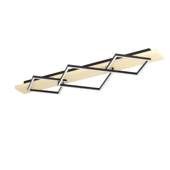 Plafoniera LED BOYAL negru/maro Eglo 901931, 101x40.5 cm, 13W