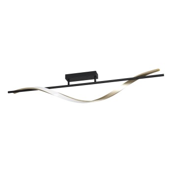 Plafoniera LED CONAPRATO negru/brushed brass Eglo 902134, 115x16 cm, 20W