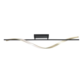 Plafoniera LED CONAPRATO negru/brushed brass Eglo 902134, 115x16 cm, 20W