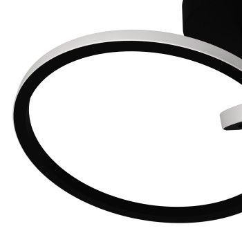 Plafoniera LED CONGIUNTI negru Eglo 902144, 46.5x28 cm, 12W
