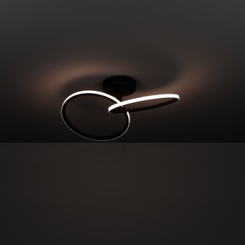 Plafoniera LED CONGIUNTI negru Eglo 902144, 46.5x28 cm, 12W