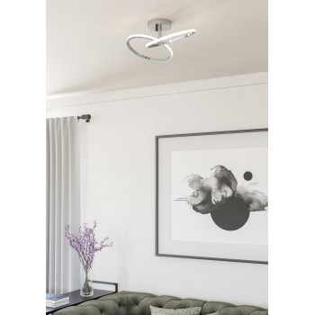 Plafoniera LED CONGIUNTI crom Eglo 902145, 46.5x28 cm, 12W