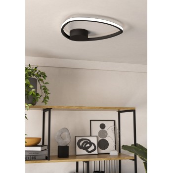 Plafoniera LED MOSCHELLA negru Eglo 902148, D37.5 cm, 9.7W