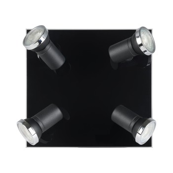 Plafoniera baie IP44 TAMARA 1 negru/crom Eglo 33678, 24x26 cm, 4xGU10