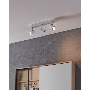Plafoniera baie IP44 TAMARA 1 alb/crom Eglo 95994, 46x7 cm, 3xGU10