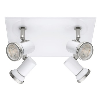 Plafoniera baie IP44 TAMARA 1 alb/crom Eglo 95995, 24x26 cm, 4xGU10