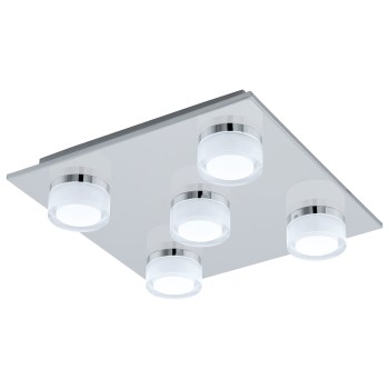 Plafoniera baie LED IP44 ROMENDO 1 crom Eglo 96544, 32x32 cm, 5.4W
