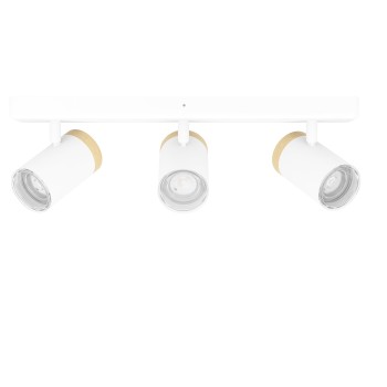 Plafoniera baie IP44 CONSUMA alb/maro Eglo 300004, 40x10 cm, 3xGU10