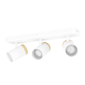 Plafoniera baie IP44 CONSUMA alb/maro Eglo 300004, 40x10 cm, 3xGU10