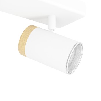 Plafoniera baie IP44 CONSUMA alb/maro Eglo 300004, 40x10 cm, 3xGU10
