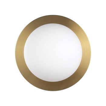 Plafoniera baie LED IP44 MOSIANO brushed brass/auriu Eglo 900658, D11 cm, 3.3W