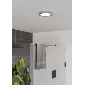 Plafoniera baie LED IP44 FUEVA 6 crom Eglo 901762, D16.6 cm, 7.5W