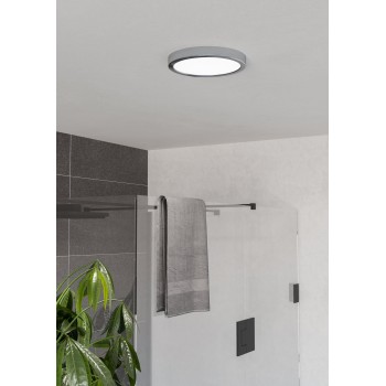 Plafoniera baie LED IP44 FUEVA 6 crom Eglo 901763, D21.1 cm, 11.5W