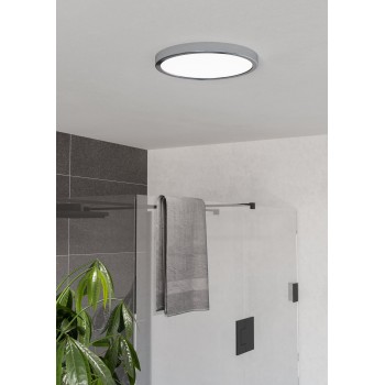 Plafoniera baie LED IP44 FUEVA 6 crom Eglo 901764, D27.8 cm, 14.2W