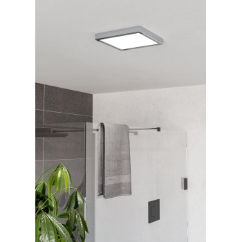 Plafoniera baie LED IP44 FUEVA 6 crom Eglo 901766, 22x22 cm, 10.5W