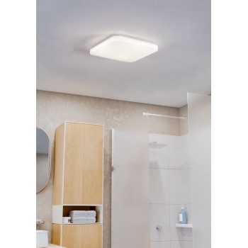 Plafoniera baie LED IP44 FRANIA-IP alb Eglo 902076, 33x33 cm, 18W