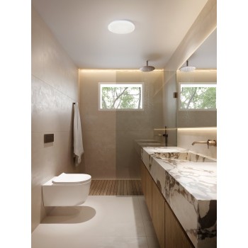 Plafoniera baie LED IP44 FRANIA-IP alb Eglo 902077, D31 cm, 18W
